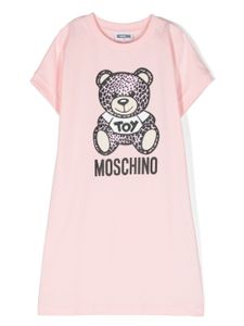 Moschino Kids robe à imprimé ourson - Rose