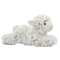 Pluche schaap/lammetje knuffel liggend - 22 cm - Boerderij knuffelbeesten