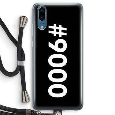 #9000: Huawei P20 Transparant Hoesje met koord