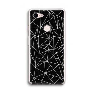 Geometrische lijnen wit: Google Pixel 3 Transparant Hoesje