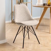Bendt Eetkamerstoel 'Liva' Bouclé, kleur Beige