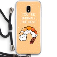You're Shrimply The Best: Samsung Galaxy J3 (2017) Transparant Hoesje met koord