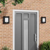 VidaXL Buiten wandlamp 2 pcs zwart 23.5 x 9 x 26 cm