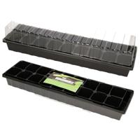 Talen Tools Kweekbak - 2x stuks - met deksel - 8 x 54 x 15 cm - proagator - moestuinbak