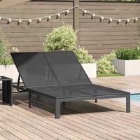 Ligstoel 1-persoon Zwart 206 x 62,5 x 74 cm poly rattan