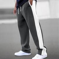 Voor heren Joggingbroeken Jogger Broek Joggingbroek met rechte pijpen Trekkoord Elastische taille Splitsen Kleurenblok Effen Comfort Ademend Volledige lengte Buiten Dagelijks Uitgaan Modieus Casual Lightinthebox