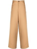 Acne Studios pantalon droit à patch logo - Marron - thumbnail