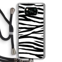Zebra pattern: Xiaomi Poco X3 Pro Transparant Hoesje met koord Zebra pattern: Xiaomi Poco X3 Pro Transparant Hoesje met koord