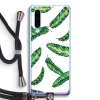 Lange bladeren: Huawei P30 Transparant Hoesje met koord