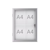 Buiten- binnenvitrine maulexcite 4xa4 slot