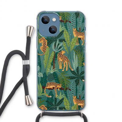 Luipaard 2: iPhone 13 Transparant Hoesje met koord