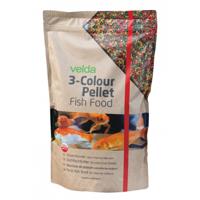Velda 3-Colour Pellet Food - 3000 ml Vijvervisvoer, Bevordert Kleur & Groei, GMO-Vrij
