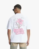 Croyez Fleur Heureuse T-Shirt Heren Wit - Maat S - Kleur: WitRoze | Soccerfanshop