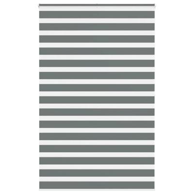 VidaXL Zebra rolgordijn 140x200 cm stofbreedte 135,9 cm donkergrijs