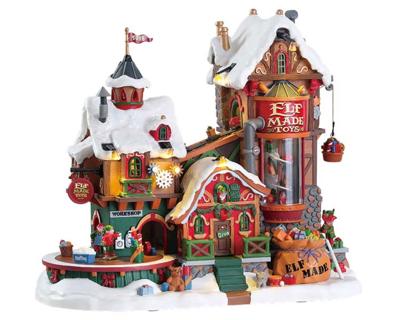 Elf made toy factory with 4.5v adaptor (aa) - Lemax