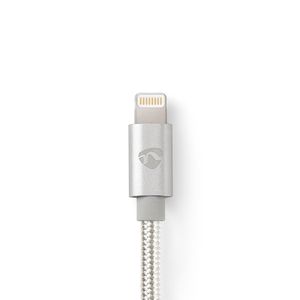 Data- en Oplaadkabel | Apple Lightning 8-pins male - USB A male | 3,0 m | Aluminium