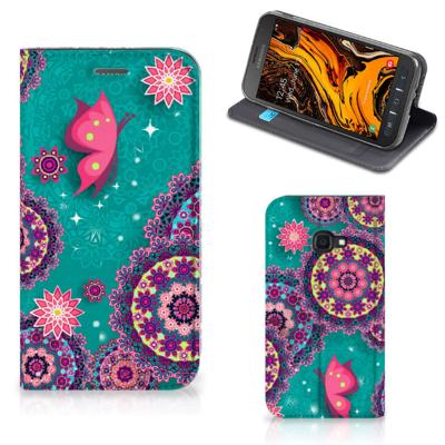 Samsung Galaxy Xcover 4s | Bookcase | Cirkels en Vlinders