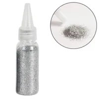 Decoratie glitter metallic zilverkleurig 40 g | 36 stuks