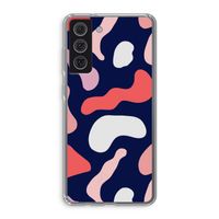 Memphis Shapes Pink: Samsung Galaxy S21 FE Transparant Hoesje