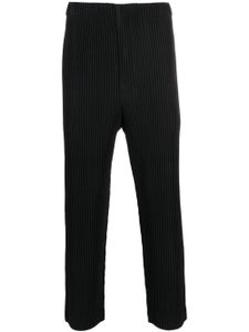 Homme Plissé Issey Miyake pantalon droit à design plissé - Noir