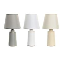 Bureaulamp DKD Home Decor Grijs Beige Wit Keramiek 220 V 40 W (16 x 16 x 30 cm) (3 Stuks)