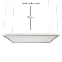 Ophangsysteem voor 60x60 en 30x120 cm LED Paneel - Verstelbaar in hoogte 150 cm - Incl. bevestigingsmaterialen - Ophangset - Staal