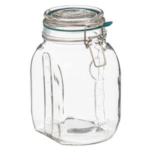 5Five Weckpot/inmaakpot Jarro - 1,5L - glas - beugelsluiting - D15 x H20 cm   -