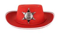 Cowboy hoedje kind rood 52 cm - thumbnail
