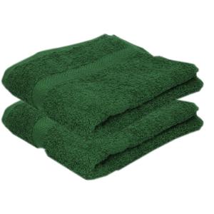 Towelcity Luxe badhanddoek - 2x - donkergroen - 50 x 90 cm - 550 grams - Badkamer textiel - Katoen