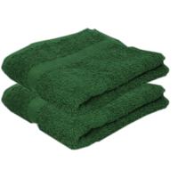 Towelcity Luxe badhanddoek - 2x - donkergroen - 50 x 90 cm - 550 grams - Badkamer textiel - Katoen