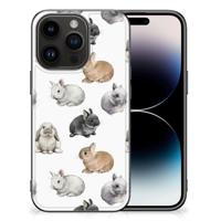 Dierenprint Telefoonhoesje voor iPhone 15 Pro Konijntjes