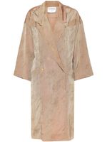 CHANEL Pre-Owned robe courte en soie métallisée (années 1990) - Marron - thumbnail