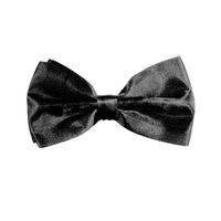 Carnaval verkleed vlinderstrikje zijdeglans - zwart - polyester - heren/dames   -