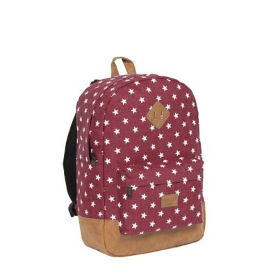 New Rebels ® Star Range - Rugtas - Rugzak - Stars - Burgundy