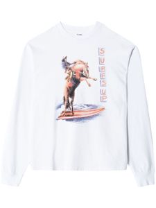 RE/DONE sweat Surf Up en coton - Blanc