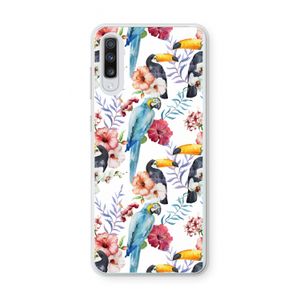 Bloemen tukan: Samsung Galaxy A70 Transparant Hoesje