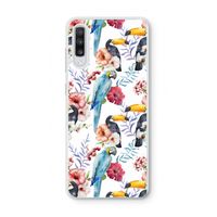 Bloemen tukan: Samsung Galaxy A70 Transparant Hoesje