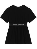 Dolce & Gabbana Kids robe à taille logo Interlock - Noir - thumbnail