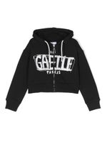 Gaelle Paris Kids hoodie zippé à logo imprimé - Noir