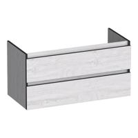 Brauer Joy Edge - Onderkast - 100 cm - met 2 Softclose Lades Greeploos en 1 Sifon Uitsparing - Forest Seashell