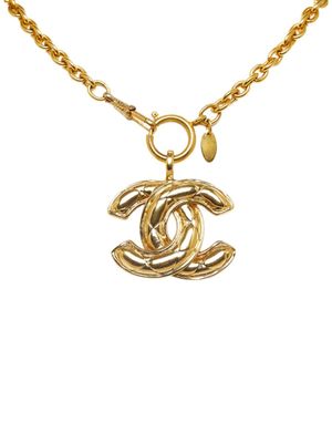 CHANEL Pre-Owned 1994s halsketting met CC hanger - Goud