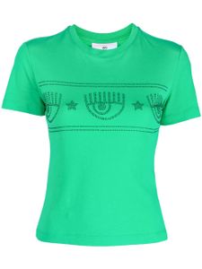 Chiara Ferragni T-shirt verfraaid met kristallen - Groen