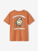 Jongensshirt met groot motief op de rug abrikoos - thumbnail