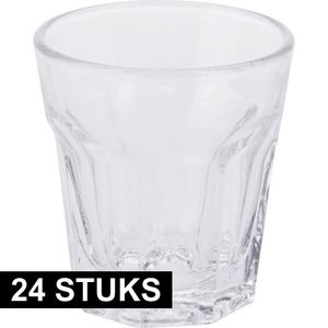 24x Borrel of shotjes glazen van 40 ml