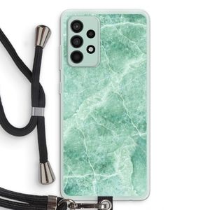 Groen marmer: Samsung Galaxy A52s 5G Transparant Hoesje met koord