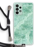 Groen marmer: Samsung Galaxy A52s 5G Transparant Hoesje met koord