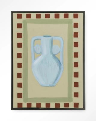 Urban Cotton Wandkleed 'Eclectic Series 1' 110 x 145cm in Floating Frame - black