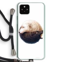 Yin Yang Wolves: Pixel 5a 5G Transparant Hoesje met koord