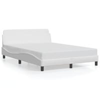 Bedframe "Dover" kunstleer wit 140x200 cm