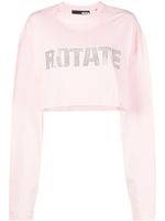 ROTATE BIRGER CHRISTENSEN haut crop à sequins - Rose - thumbnail